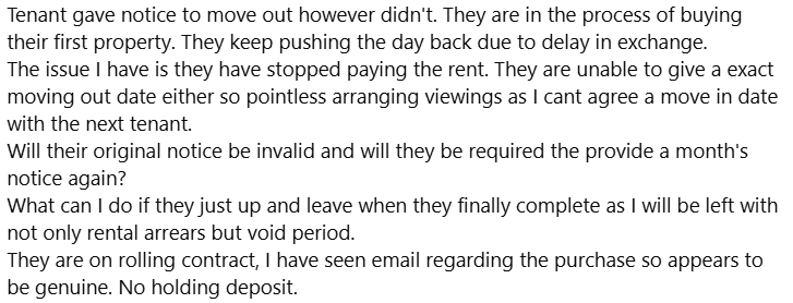 tenant didn't leave after notice UK 2025